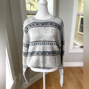 Vintage Reed St. James Gray Navy Fair Isle Crewneck Sweater Sz Med Made in USA